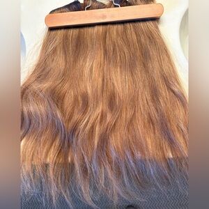 100% Human Hair Extensions - Brown with Blonde Highlights